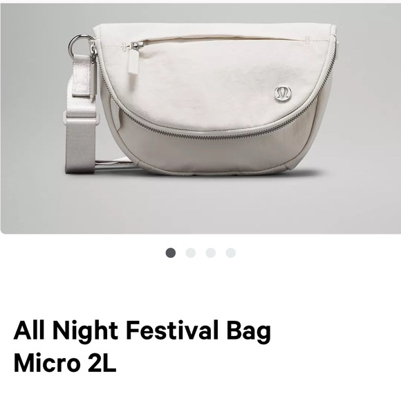 Lululemon All Night Festival Micro Bag - Cream/Silver - Picture 5 of 9